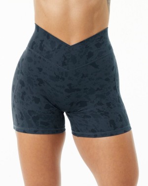 Alphalete Surface Power Kort 5" Shorts Dame Blå | RKLTMA-273