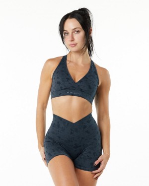 Alphalete Surface Wrap Bra Sports BH Dame Blå | LFIAVX-517