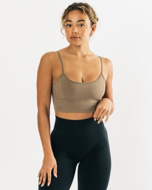 Alphalete Ultrasoft Allure Tank Tank Top Dame Olivengrønne | QNETIZ-697