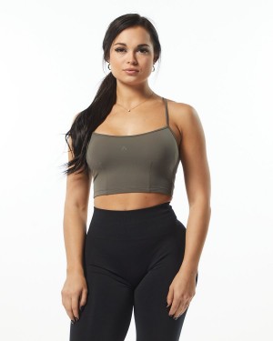 Alphalete Ultrasoft Camisole Tank Tank Top Dame Grå | ITURAV-541