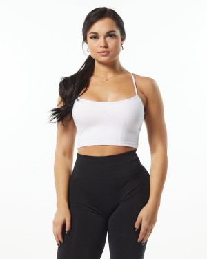 Alphalete Ultrasoft Camisole Tank Tank Top Dame Hvite | QALEFS-136