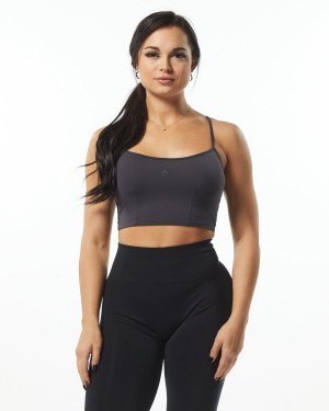 Alphalete Ultrasoft Camisole Tank Tank Top Dame Mørke Grå | FDIAHT-578