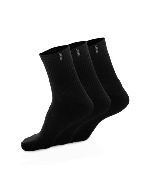 Alphalete Union Crew Sock 3pk Accessories Dame Svarte | FDMUKQ-482