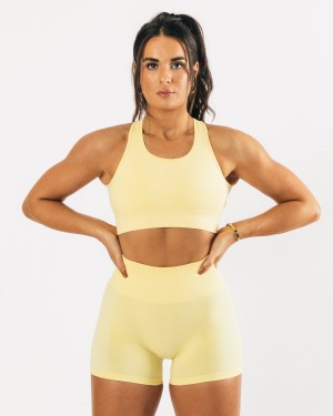 Alphalete Vault Bra Sports BH Dame Lemonade | ISVQZP-190