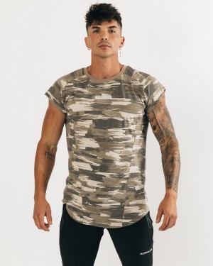 Alphalete Velocity Ermeløse Tee Stringers Herre Camouflage | JEQGAN-614