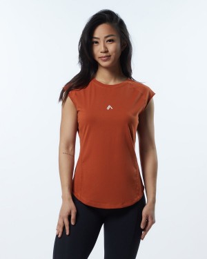 Alphalete Velocity Tee Skjorte Dame Sour Tangerine | VWXGAZ-643