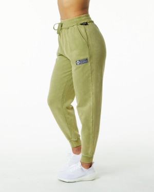 Alphalete Very Terry Jogger Joggebukser Dame Grønn | VFZOCD-047