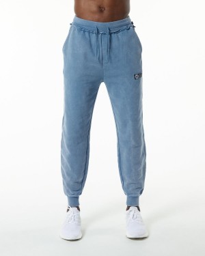 Alphalete Very Terry Jogger Joggebukser Herre Blå | AJERCL-396