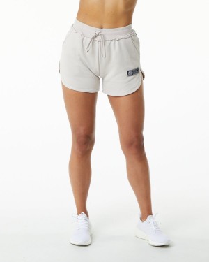 Alphalete Very Terry Kort Shorts Dame Moonstone | EXVKZI-134