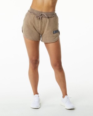 Alphalete Very Terry Kort Shorts Dame Smokey Quartz | AWETGI-416