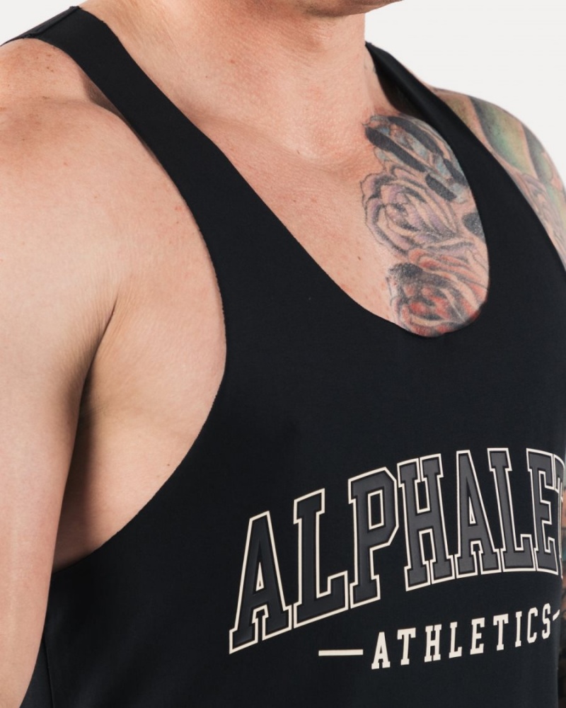 Alphalete AA Raw Cut Tank Singlet Herre Svarte | FWBVAU-891