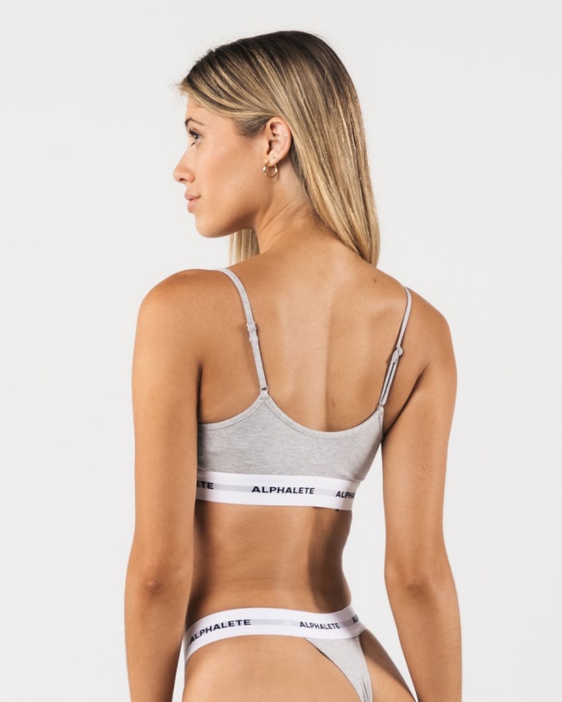 Alphalete Acute Cami Bralette Sports BH Dame Grå | WUDVYN-653