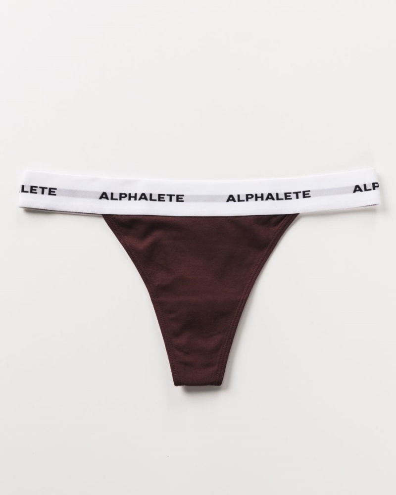 Alphalete Acute Thong Undertøy Dame Sangria | BVOXQE-304