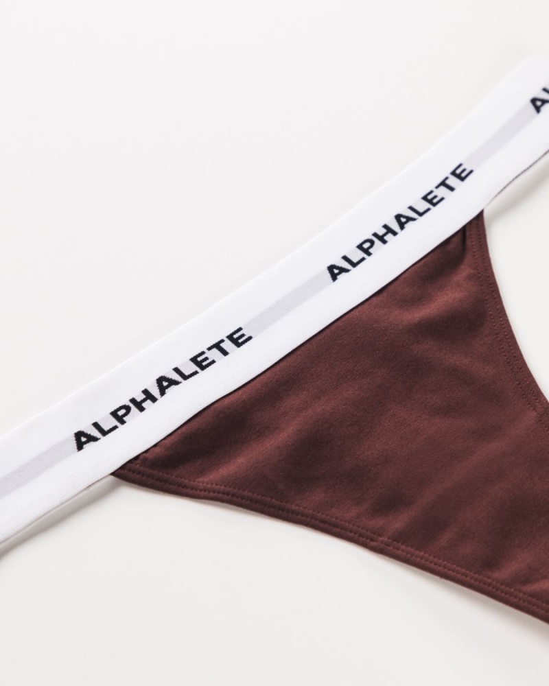 Alphalete Acute Thong Undertøy Dame Sangria | BVOXQE-304