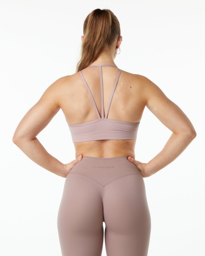 Alphalete Alphalux Tri Bra Sports BH Dame Lilla | FZDYMN-829