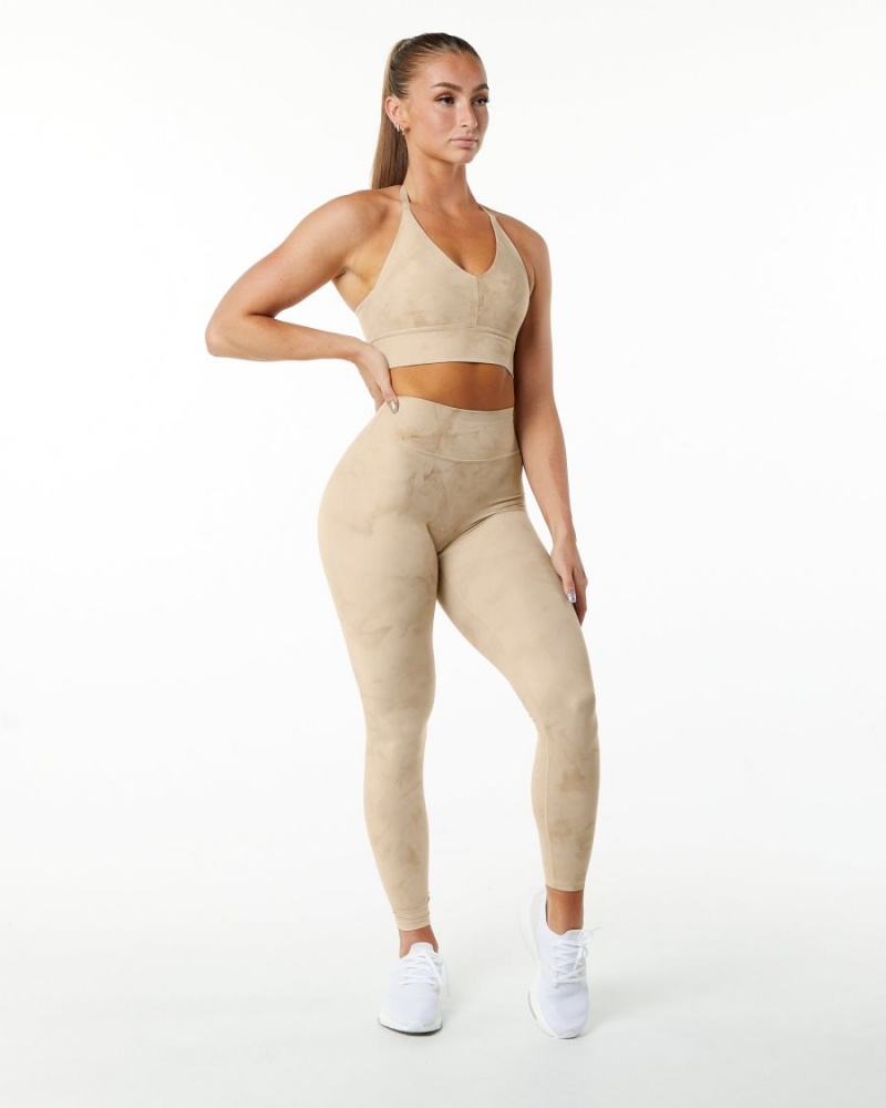 Alphalete Alphalux Wonder Bra Sports BH Dame Hazelnut | PLJVRB-182