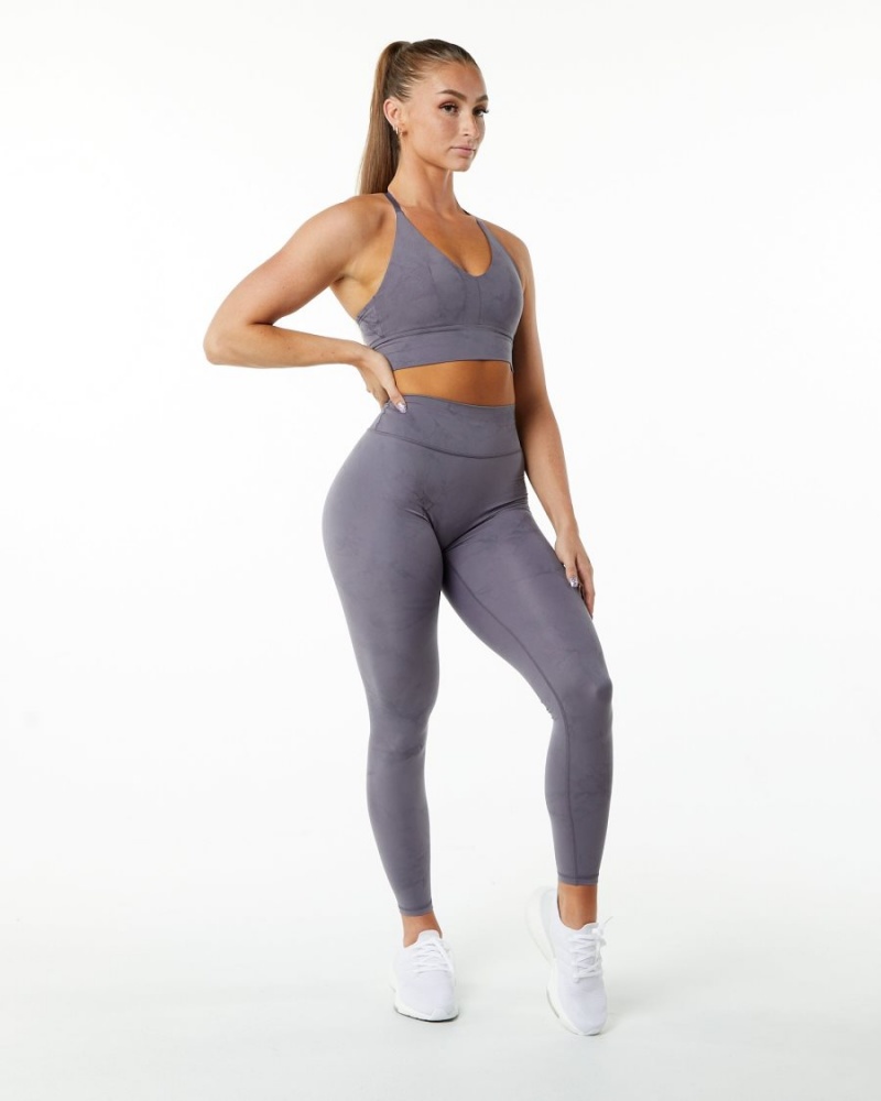 Alphalete Alphalux Wonder Bra Sports BH Dame Misty Lilac | NJWEFZ-749