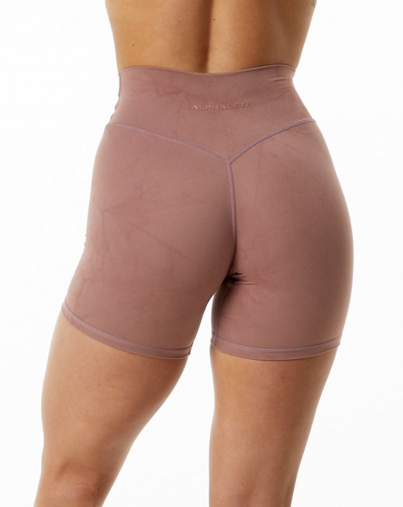 Alphalete Alphalux Wonder Kort 6" Shorts Dame Rosa | WPFSUA-309