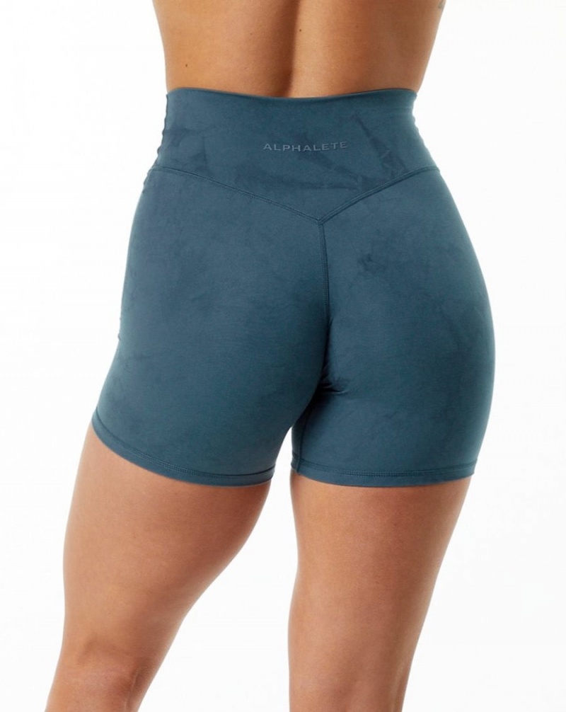 Alphalete Alphalux Wonder Kort 6" Shorts Dame Blå | PEJLHY-240