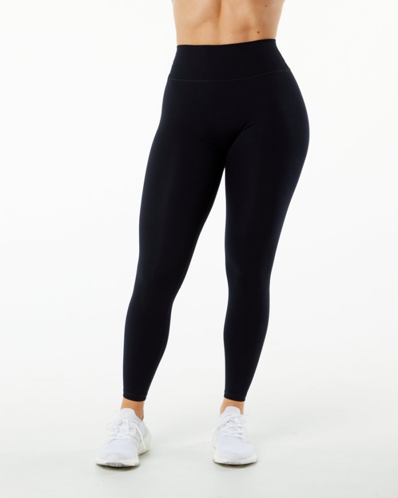 Alphalete Alphalux Wonder Legging 27" Leggings Dame Svarte | PHDFAG-840