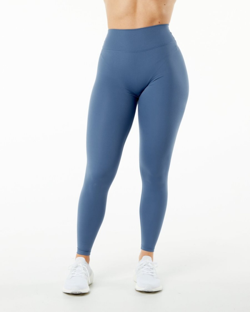 Alphalete Alphalux Wonder Legging 27" Leggings Dame Blå | QDSXYE-231