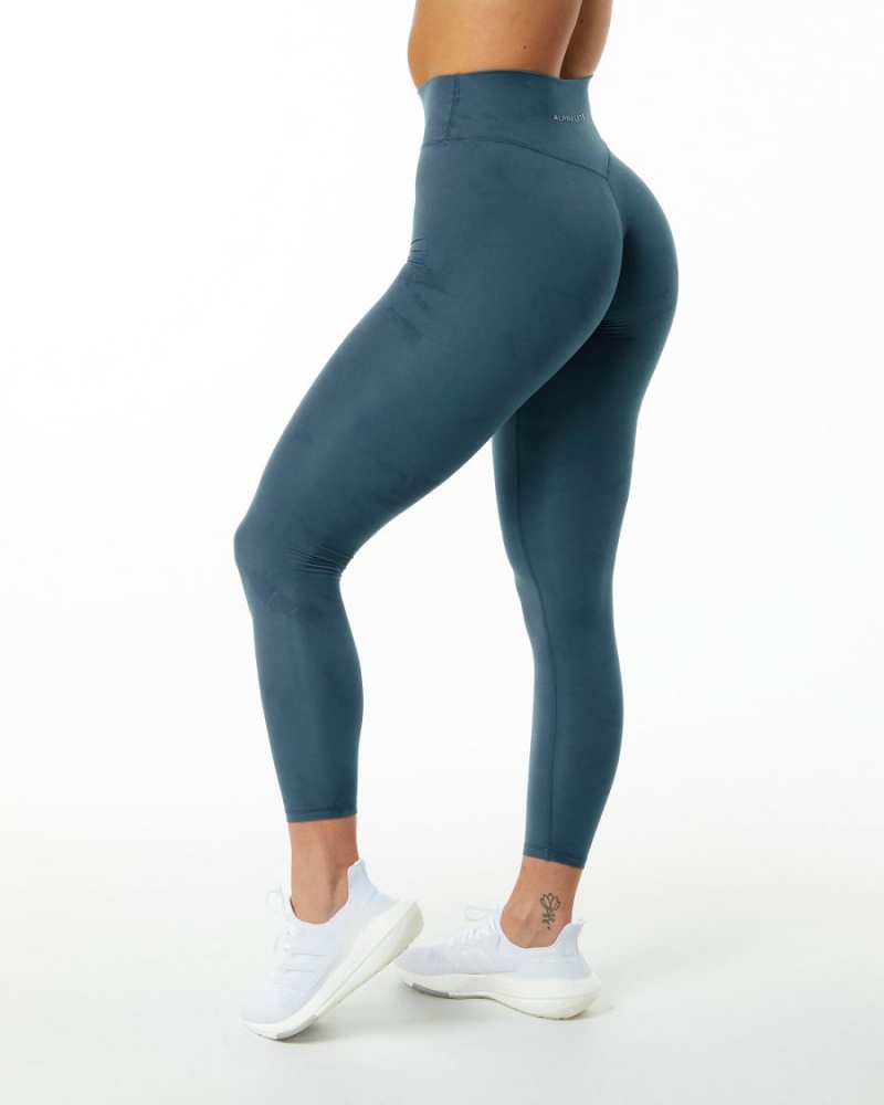 Alphalete Alphalux Wonder Legging 27" Leggings Dame Blå | NGSALZ-072