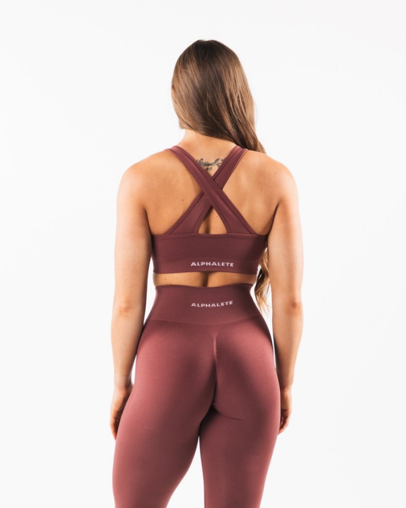 Alphalete Amplify Bra Sports BH Dame Autumn | NUQWDV-038