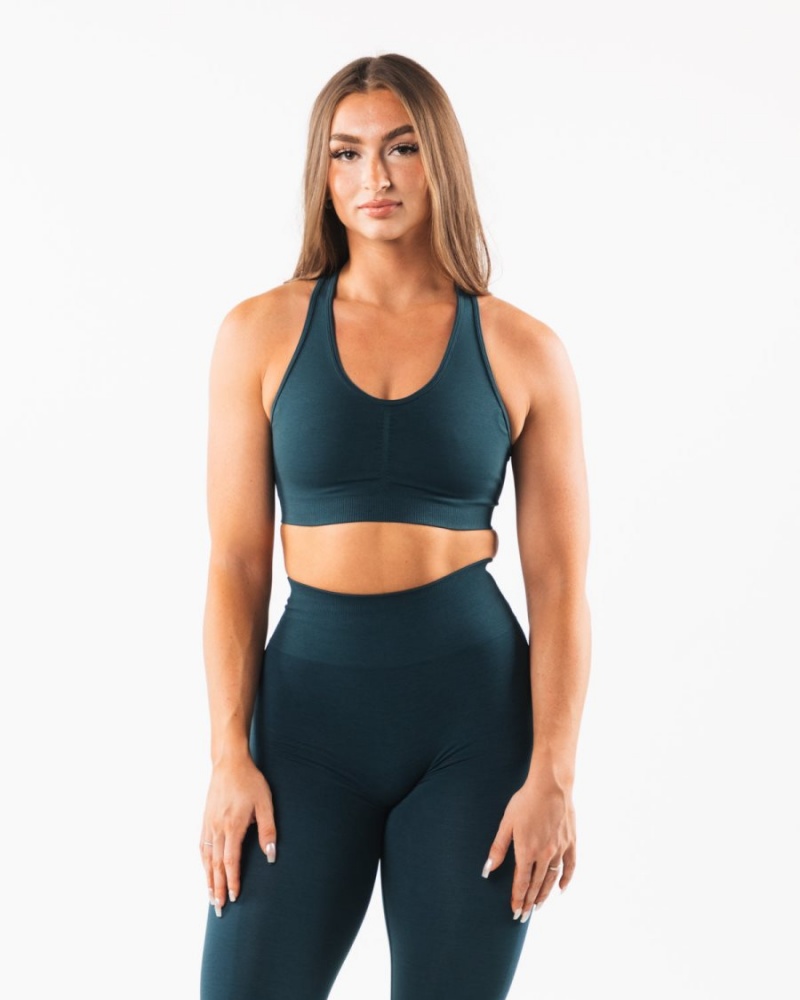 Alphalete Amplify Bra Sports BH Dame Midnight | YPOGLQ-316