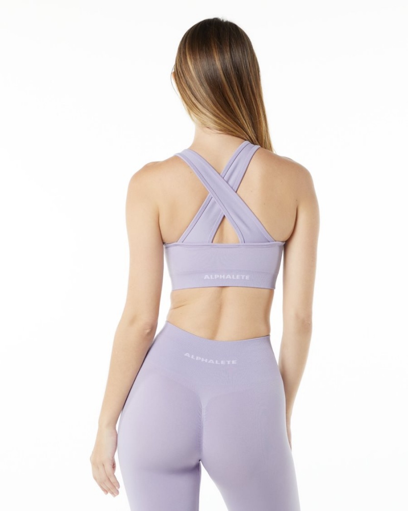 Alphalete Amplify Bra Sports BH Dame Misty Lilac | JFXPKV-134