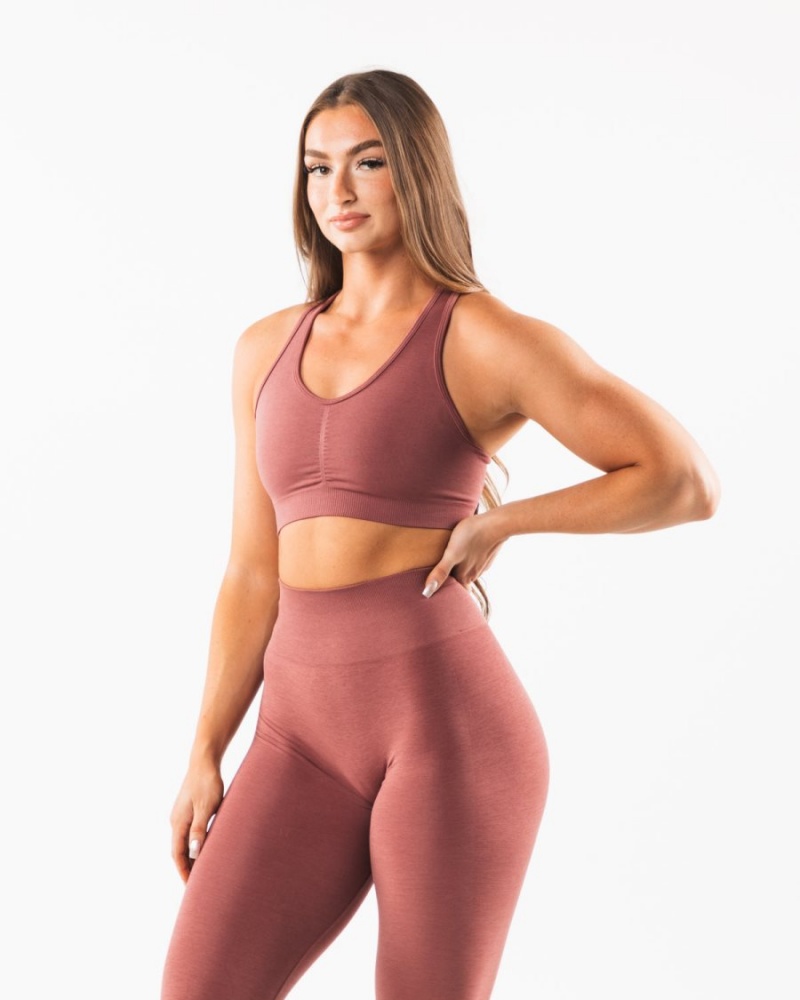 Alphalete Amplify Bra Sports BH Dame Rosa | NOXBCH-937