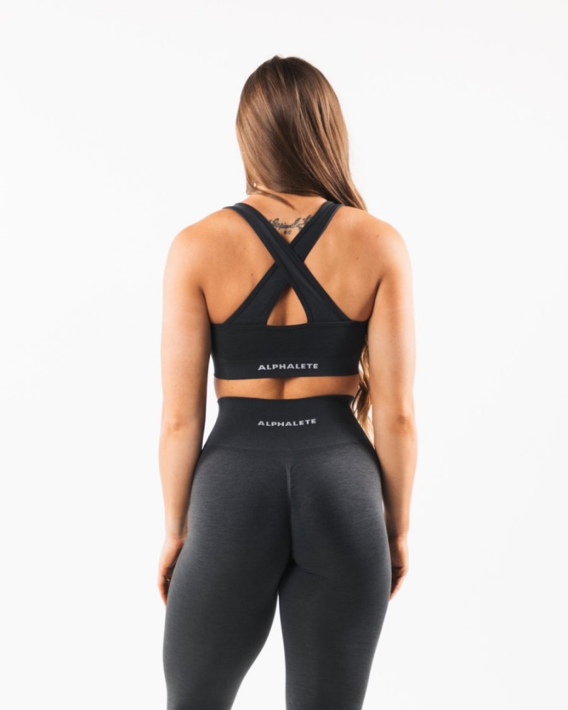 Alphalete Amplify Bra Sports BH Dame Shadow | ZCIUFB-439