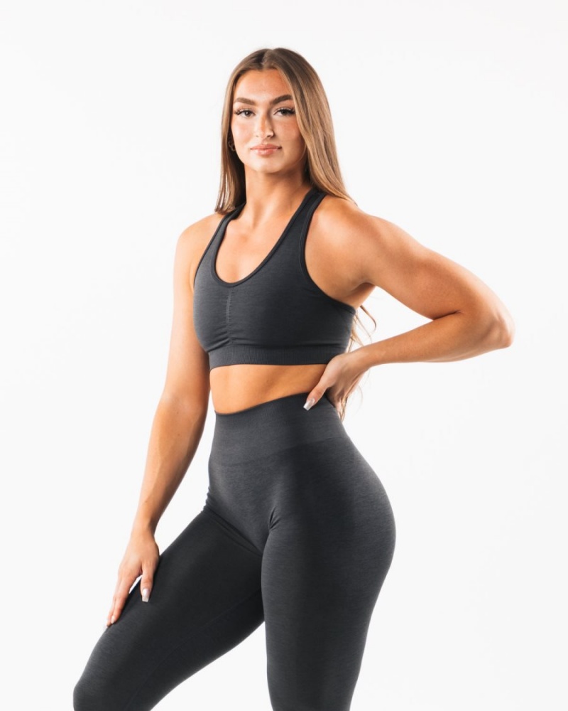 Alphalete Amplify Bra Sports BH Dame Shadow | ZCIUFB-439