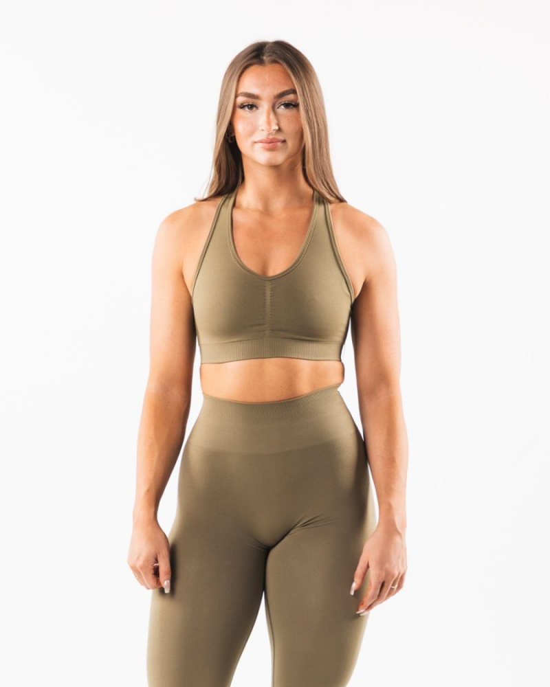 Alphalete Amplify Bra Sports BH Dame Willow | HJFAYL-601