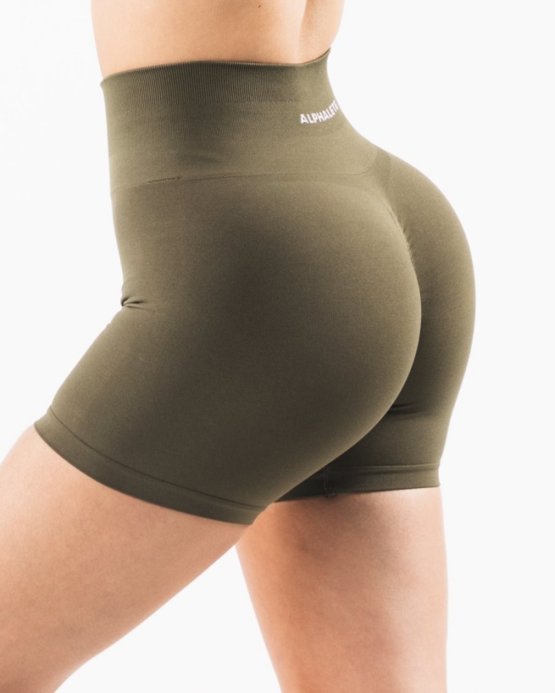 Alphalete Amplify Kort 4.5" Shorts Dame Oak | CPQBVR-423