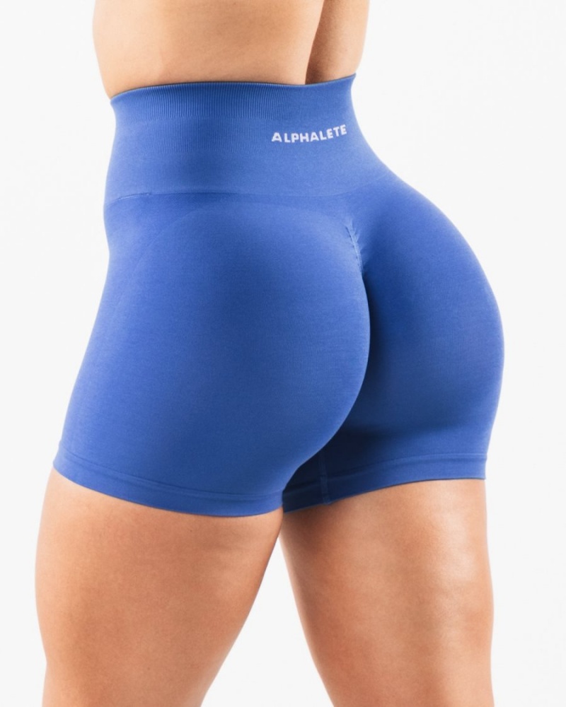 Alphalete Amplify Kort 4.5" Shorts Dame Sapphire | DGPNUY-483