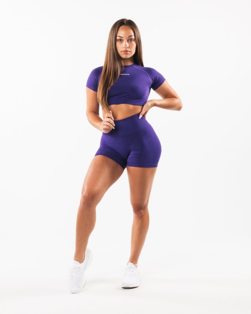 Alphalete Amplify Kort 4.5" Shorts Dame Lilla | IRZPGE-469