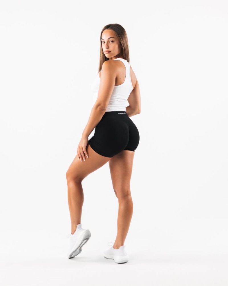 Alphalete Amplify Kort 4.5" Shorts Dame Svarte | ZAJYQS-785