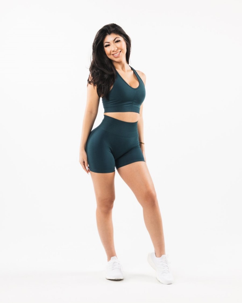 Alphalete Amplify Kort 4.5" Shorts Dame Midnight | JUHIPN-291