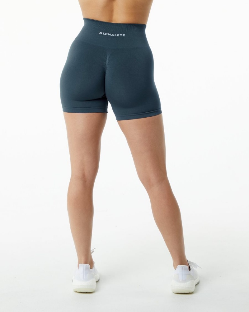 Alphalete Amplify Kort 4.5" Shorts Dame Blå | CUMIED-271