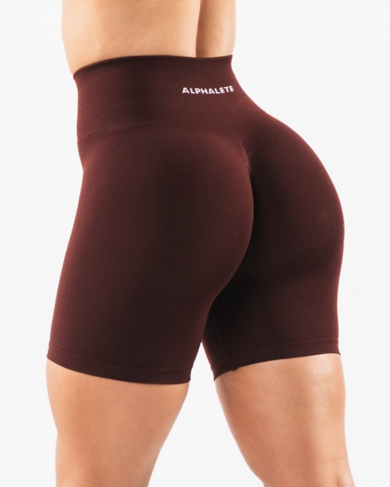 Alphalete Amplify Kort 6.5” Shorts Dame Sangria | EKSPUR-728