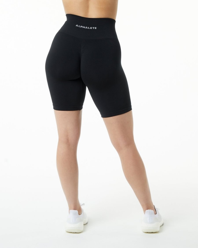 Alphalete Amplify Kort 7.5" Shorts Dame Svarte | EQCDSL-834