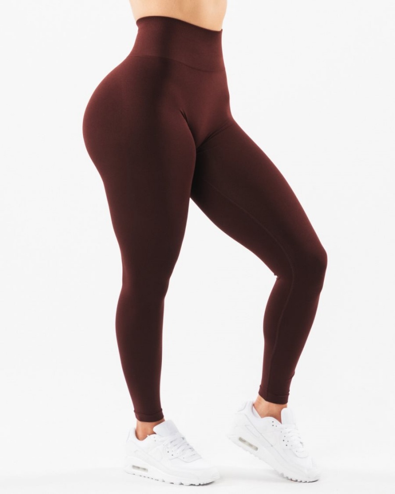 Alphalete Amplify Legging Leggings Dame Sangria | MYQBXF-029