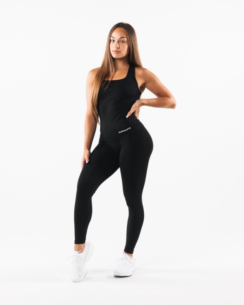 Alphalete Amplify Legging Leggings Dame Svarte | SKYMIW-685