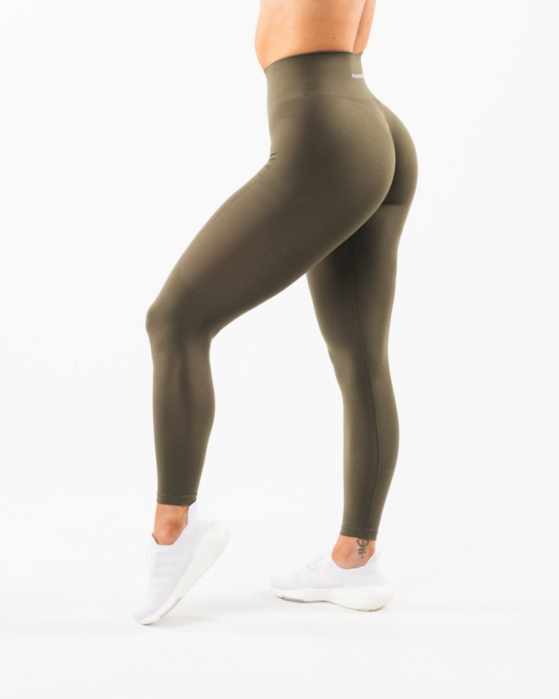 Alphalete Amplify Legging Leggings Dame Oak | GSKHAL-782