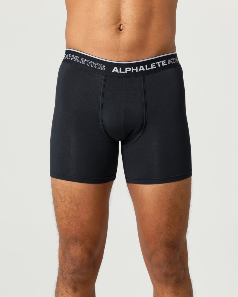 Alphalete Classic Bokser Brief 3pk Undertøy Herre Svarte | LCDGMV-718