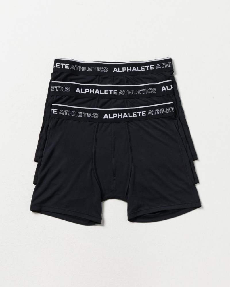 Alphalete Classic Bokser Brief 3pk Undertøy Herre Svarte | LCDGMV-718