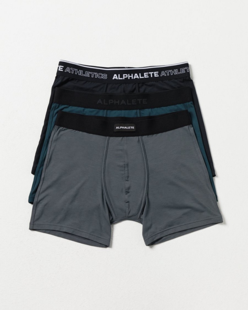 Alphalete Classic Bokser Brief 3pk Undertøy Herre Svarte | YTIXPD-698