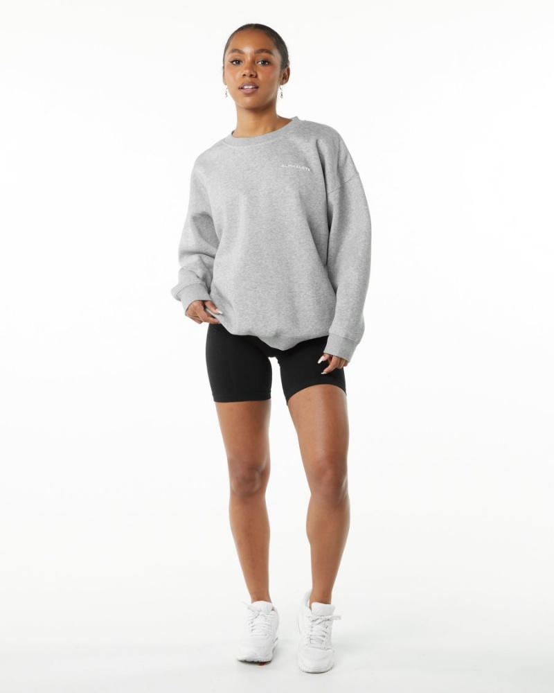 Alphalete Classic Crew Jakker Dame Grå | JHRGLO-729