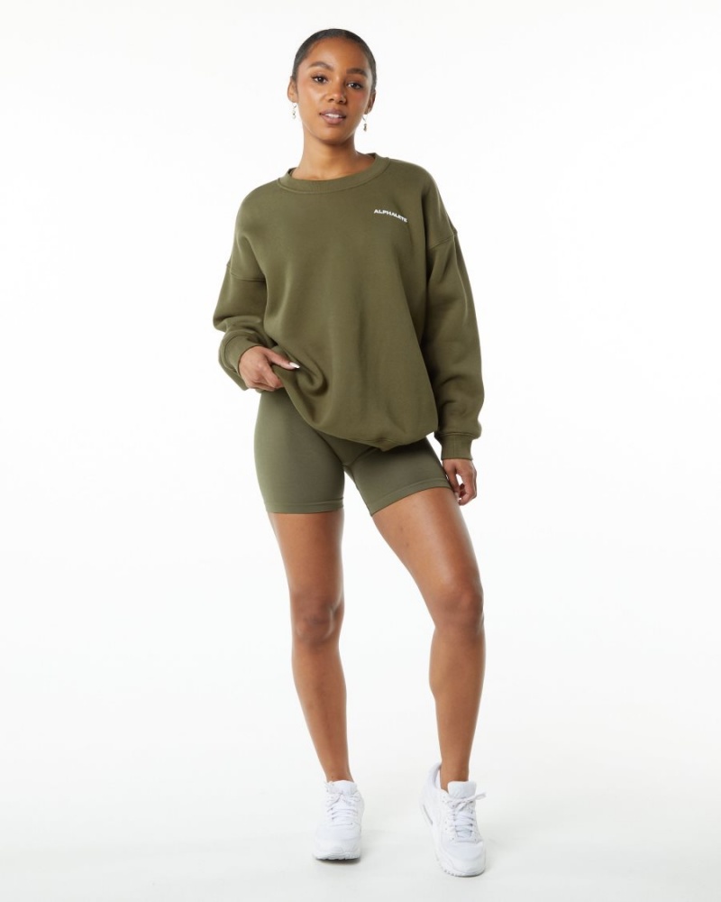 Alphalete Classic Crew Langermet Dame Willow | ZRIMOF-380