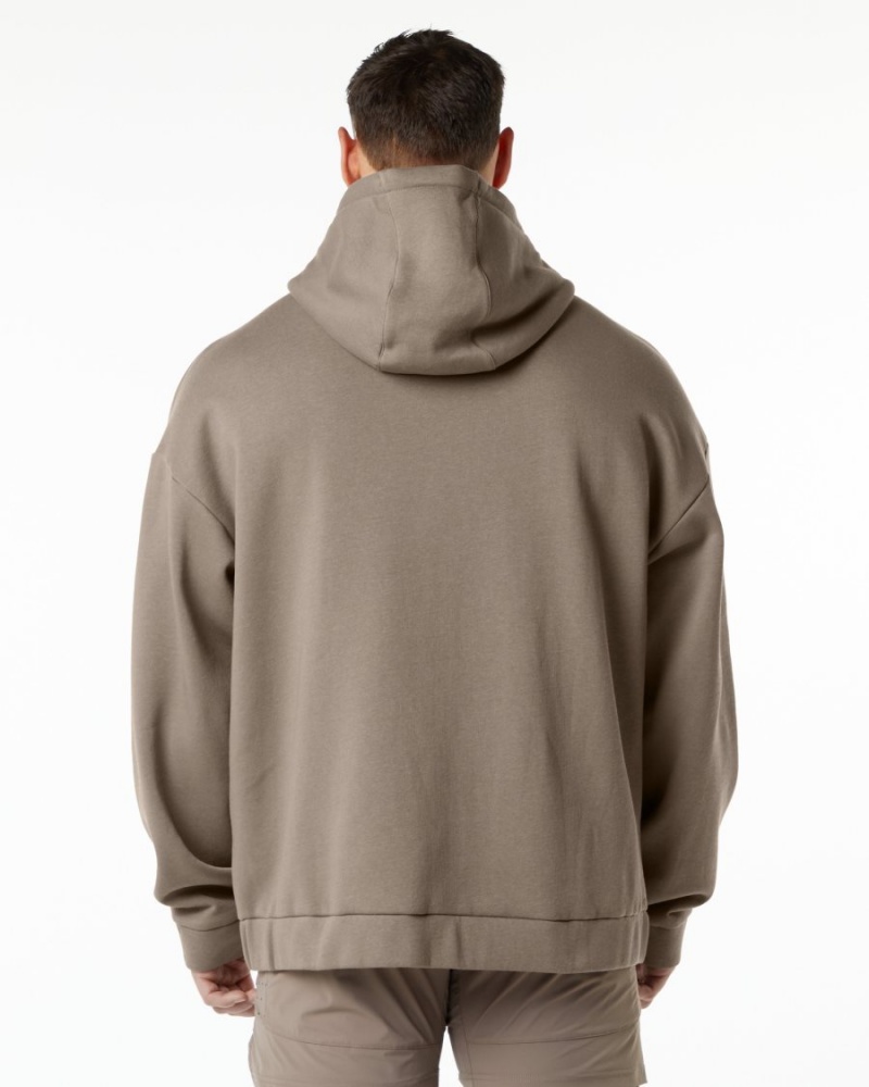 Alphalete Classic Full-Zip Jacket Jakker Herre Mocha | FHUPLJ-496